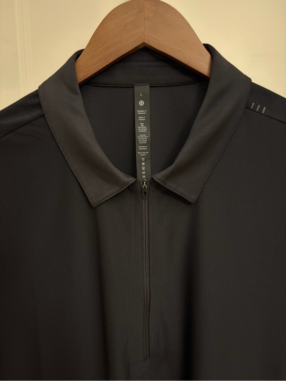 Lululemon Tennis Polo Men's Black Half-Zip